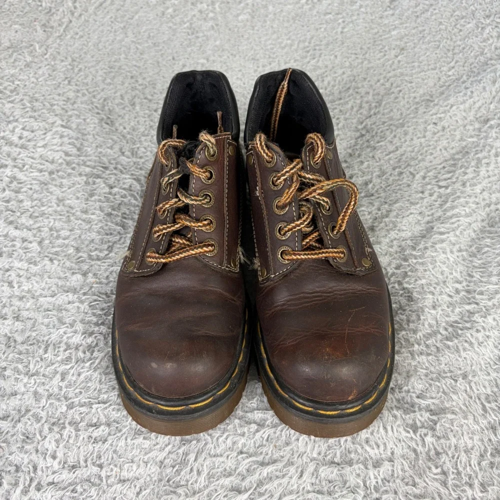 Dr. Martens 9826 Brown Leather Low Work Boots Made in England Vintage UK 4 US 6